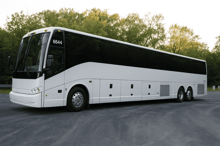 exterior of Charter Bus Rental Bristol coach bus