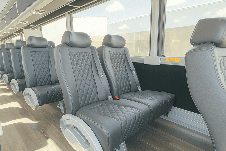 interior of Charter Bus Rental Bristol charter bus